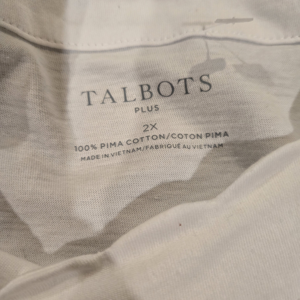 Talbots White Women's Top Essentials Basic 2x Wom… - image 4